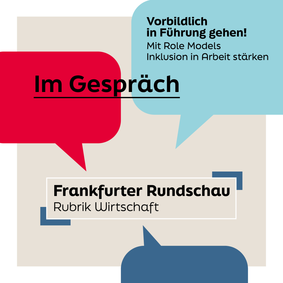 Grafik mit dem Text: Im Gespräch, Frankfurter Rundschau, Rubrik Wirtschaft